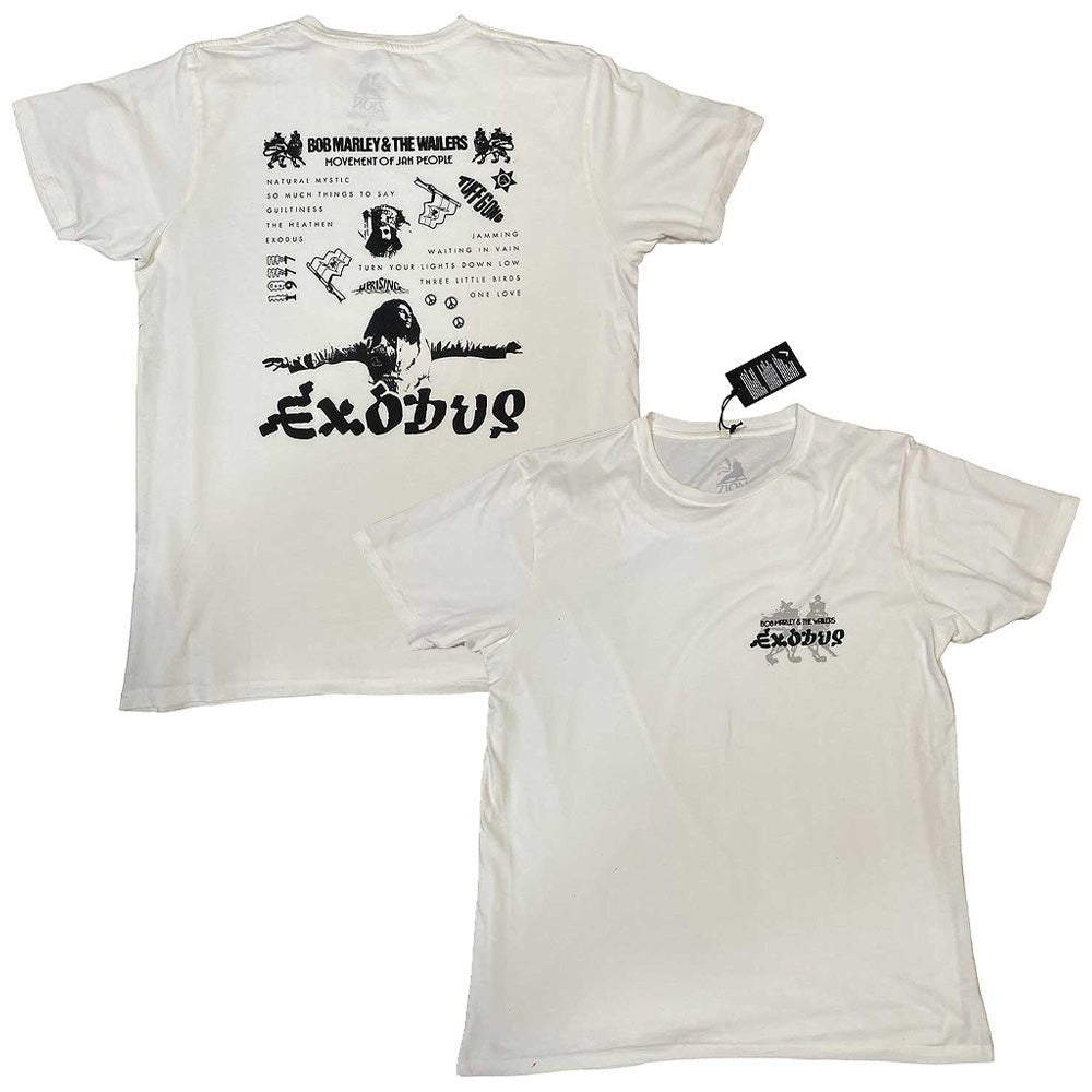 BOB MARLEY ボブマーリー (生誕 80年 ) - Exodus Tracklist / オーガニックコットン / バックプリントあり / Tシャツ / メンズ - PGS